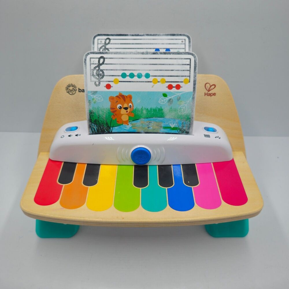 Baby Einstein Hape Magic Touch Wooden Piano Musical Toy With 3 Music Cards
